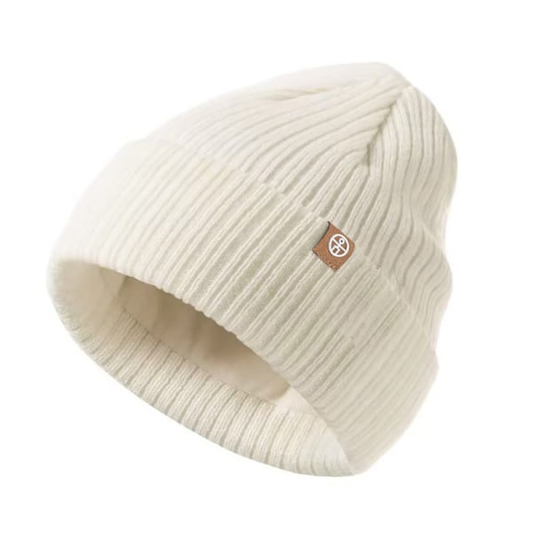 Barnmössa Bobble Hat Vintermössa 1 Varm Elastisk Beanie Hat Höstmössa Vintermössor för Dam Flickor Dam Vinter white 0-3 years old