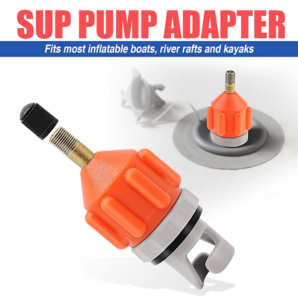 2 kpl Sup-pumpun adapteri, universaali puhallettavan veneen Sup-pumpun muunnin ilmaventtiiliadapteri pumpun pään liitin -AD4-