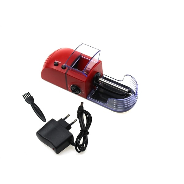 Rød - Bærbar 8mm Elektrisk Cigaretruller Automatisk Cigaretruller -AD6-