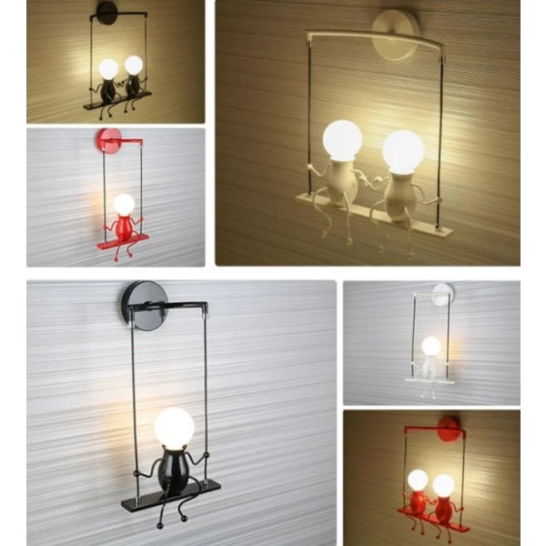 Modern Vägglampa Kreativ Enkelhet Design Liten Person E27