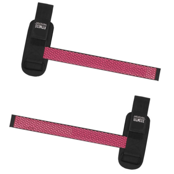 PCS Vægtløftnings Håndledsrem Sort og Rosarød Bomuld Nylon Silikone Anti-slip Håndledsbælte til Fitness-AD4-