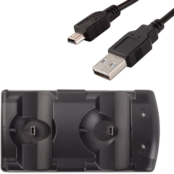 Opladningsstation til Playstation 3-controllere, 2-i-1 opladningsstation med LED-indikator, kompatibel med Playstation PS3/MOVE-controllere