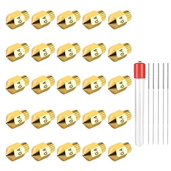 25 kpl 0,4 MM Ender 3 Suutin MK8 3D-tulostimen Ekstruuderin Suutin