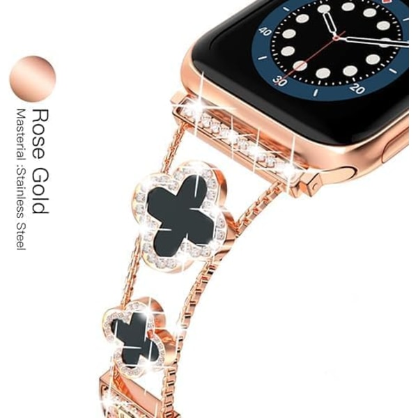 Remme til Apple Watch 38mm 40mm 41mm Serie 9 8 7 6 5 4 3 2 1, Sparkle Diamond Remme, Søde Dressy iWatch Remme.