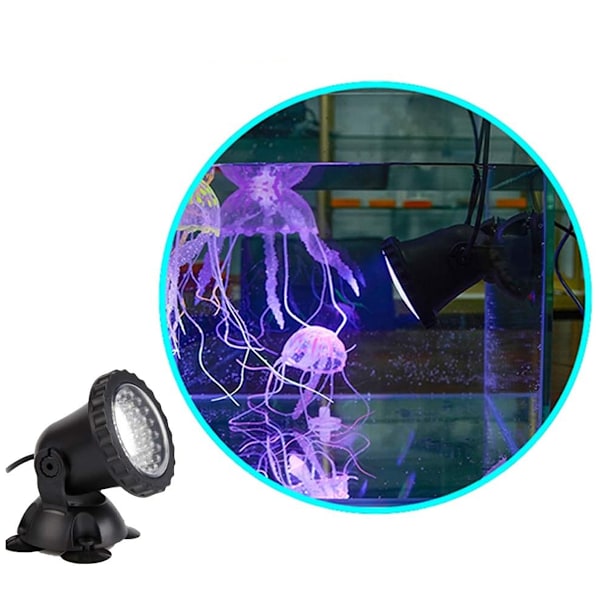 Undervanns LED Fontenebelysning for Dammer, IP68 Vanntett RGB Farget Poolbelysning med Minnefunksjon, Fullt Justerbart LED-stativ for Akvarier -AD9-
