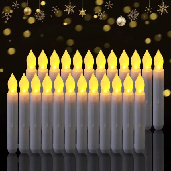 12 st Halloween-dekoration Elektroniskt stearinljus med fjärrkontroll Flamfritt stearinljus