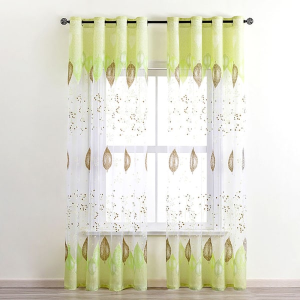 Sheer curtain print floral curtain