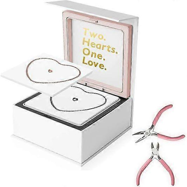 Permanent Armbåndssæt - Evighedsarmbånd Fremstilling til Par Venskabsarmbånd DIY Låst Armbånd Valentinsdag Smykkegave-FD5- Black and Rose Golden