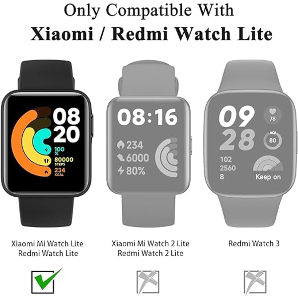 Rem för Xiaomi Mi Watch Lite/Redmi Watch Lite, Färgglada Silikon Mjuka Ersättningsarmband för Redmi Watch/Xiaomi Mi Watch Lite.