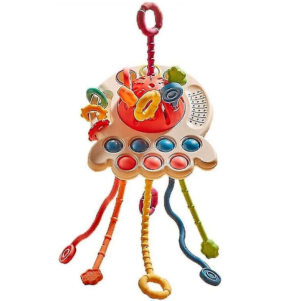 Taapero Ufo Pull String Activity Sensory Toy Silic