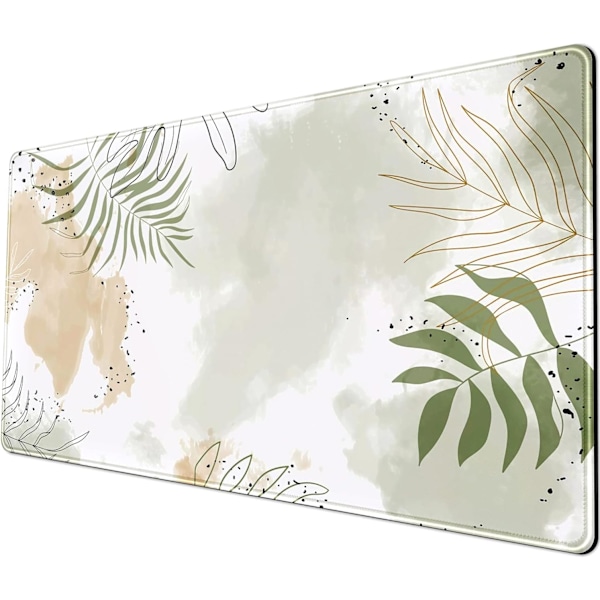 Tastaturmatte Kawaii Musematte Matcha Grønn Plante Abstrakt Tilbehør Skrivebordsmatte Musematte for Datamaskin Gamer Jente Kontorrekvisita-FD3-