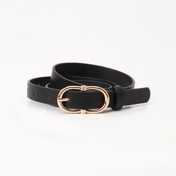 Women's belts for jeans pants, fashion gold buckle artificial leather belt