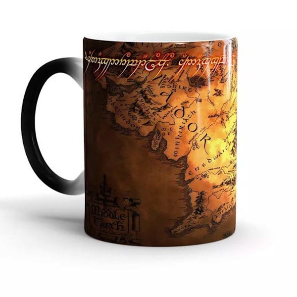 Lord of the Rings Färgskiftande Mugg Keramisk Kaffemugg Termisk Tekopp Nyhetspresent -AD5-