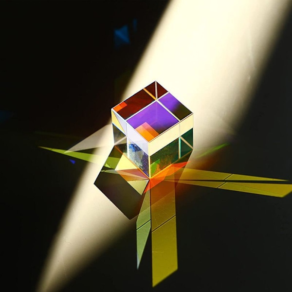 Mini Krystallglass Prismakube, Optisk Glass RGB Dispersjonsprisme X-Cub-AD4-