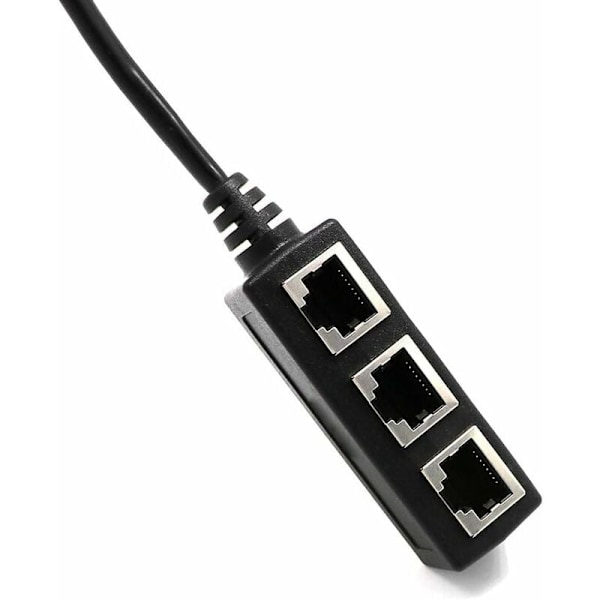 RJ45 Nettverk 1 til 3 Port Ethernet Adapter Adapterkabel Nettverkskabel Splitter