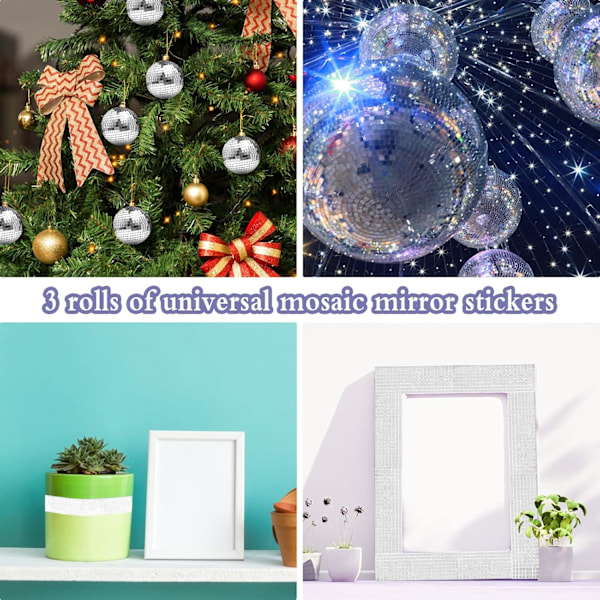 (100 x 4cm, 3 rullaa) Lasimosaiikkilaatat, Mini Square M -AD6-
