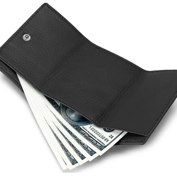 Mini plånbok plånböcker, äkta läder plånbok män kvinnor