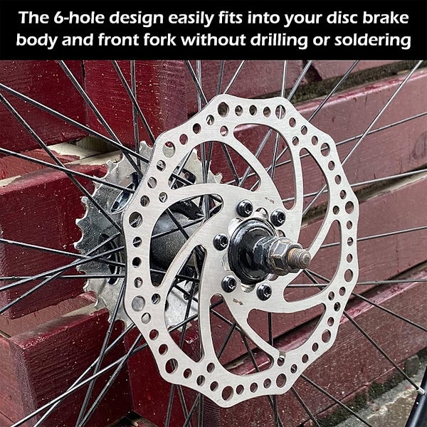 Cykel bremseskive 140 mm 1 stk rustfrit stål 6-huls universal cykel{f2}-AD8-