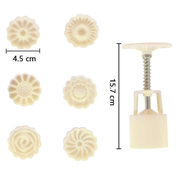 Kage pop-form kex- og månekageform, blomsterforme, 6 stempler