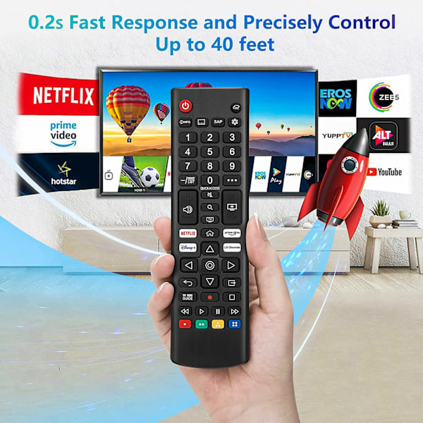 Universell fjärrkontroll för LG Smart TV Fjärrkontroll för alla modeller Lg Lcd Led Hdtv Uhd 3D 4K Universell Tv-fjärrkontroll Lg AKB76037601-AD4-