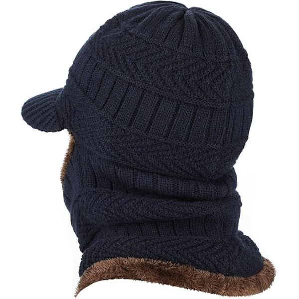 Vinterstickad Balaclava Mössa Varm Cykel Skidmask Universell -FD3-