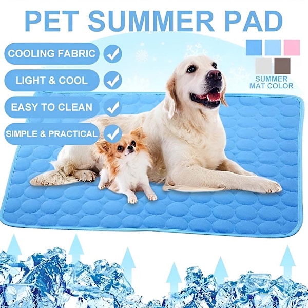Hund Kissa Jäähdytysmatto Hengittävä Kissa Koira Makuualusta Mukava Liukumaton Kissansänky atta Vaaleanharmaa Light Grey M