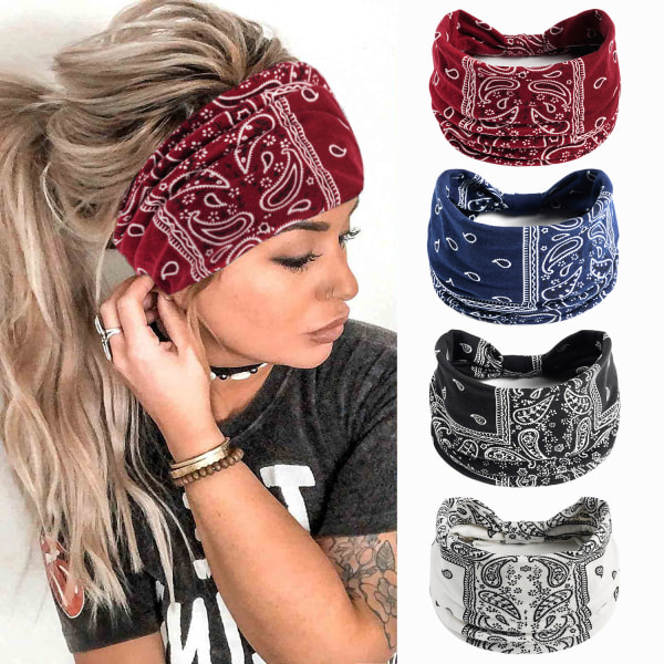 Bohend Boho Pannband Bred Yoga Stretchy Bandeau