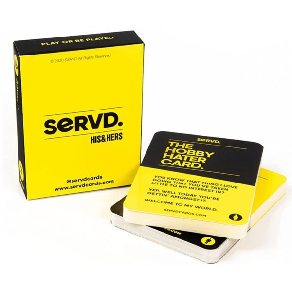 SERVD - His & Hers - Det lustiga verkliga kortspelet för par - spot sales