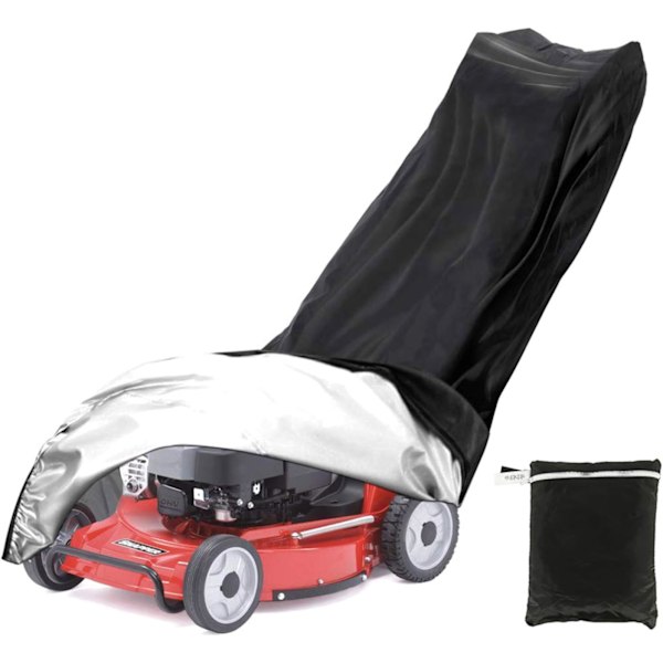 Gräsklipparskydd för Utomhusförvaring, Vattentätt, Dammtätt, Anti-UV, 210D Polyester med Dragsko & Förvaringsväska (193 * 64 * 112 cm) -AD10-