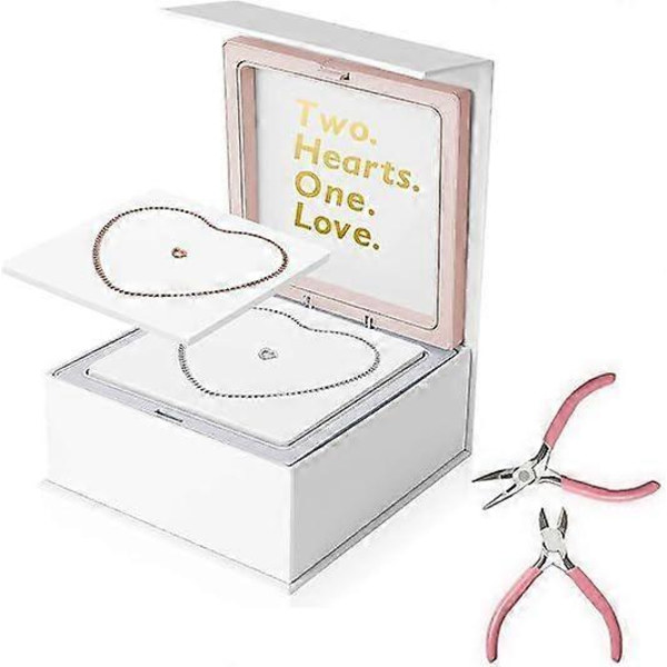 Pysyvä rannekorusetti Ikuisuusrannekorun valmistus pariskunnille Ystävyysrannekoru DIY Lukittu rannekoru Ystävänpäivä Korulahja-FD5- Silver and Rose Gold