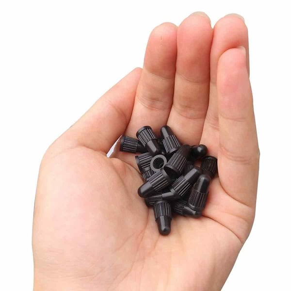 15 stk sykkelventilhetter i plast, støvbeskyttelse i svart, fransk stil, ventilhetter for sykkelventiler, støvbeskyttelse for terrengsykkel, landeveissykling-AD4-