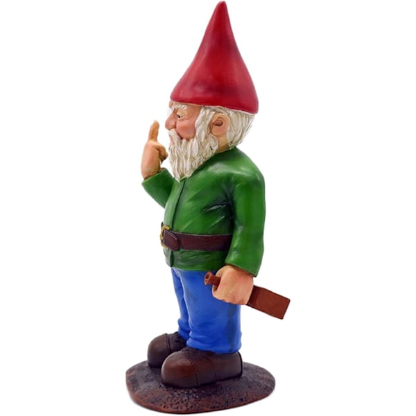 15 cm Trädgårdstomte - Fuck you-staty