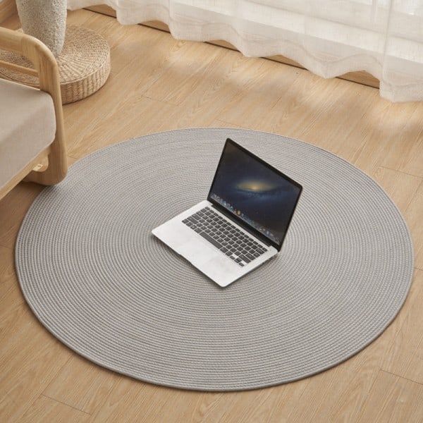 Rund matte, håndvevd bomullsmatte 100*100cm -AD6-