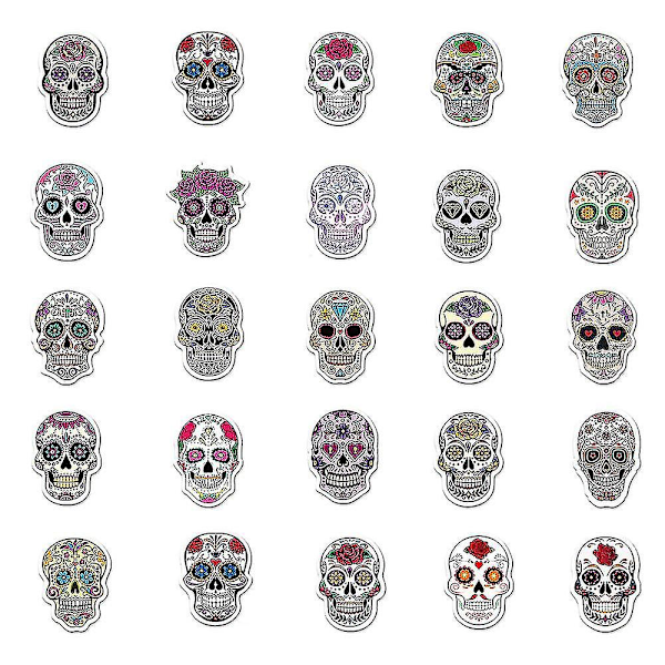 50 st Halloween Skull Graffiti Stickers