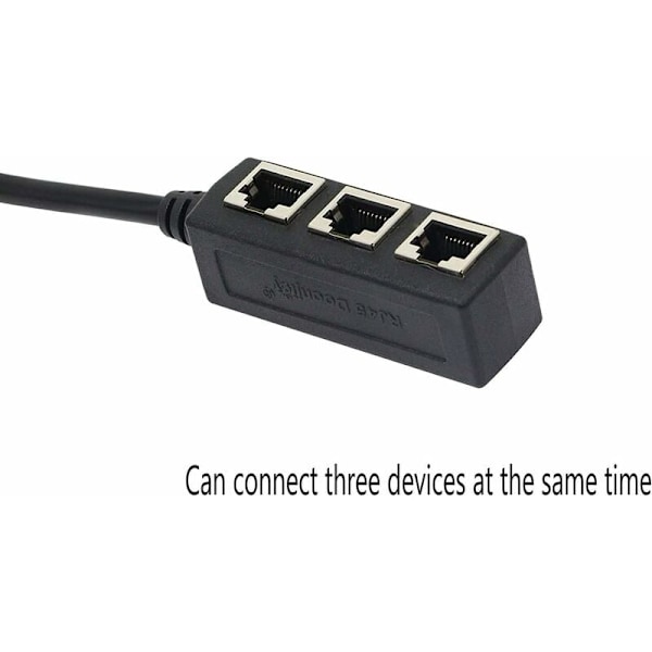 RJ45 Nätverk 1 till 3 Port Ethernet Adapter Adapterkabel Nätverkskabel Splitter