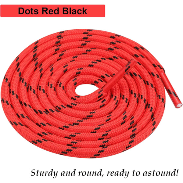 Pyöreät kengännauhat [2 paria] repeämisen kestävät kengännauhat red-AD7- red 100cm