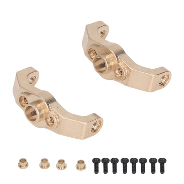 2st Caster Blocks C Hubbar Guld Färg Rostsäker Mässing Exakt Stabil RC Crawler C Hubbar med Skruv för Traxxas 1/18 TRX4M-AD4-