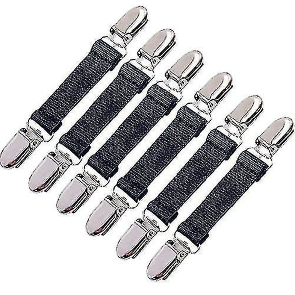 6-pak Vinterhandskeklemmer Elastiske Handskeklemmer i Rustfrit Stål -FD2-
