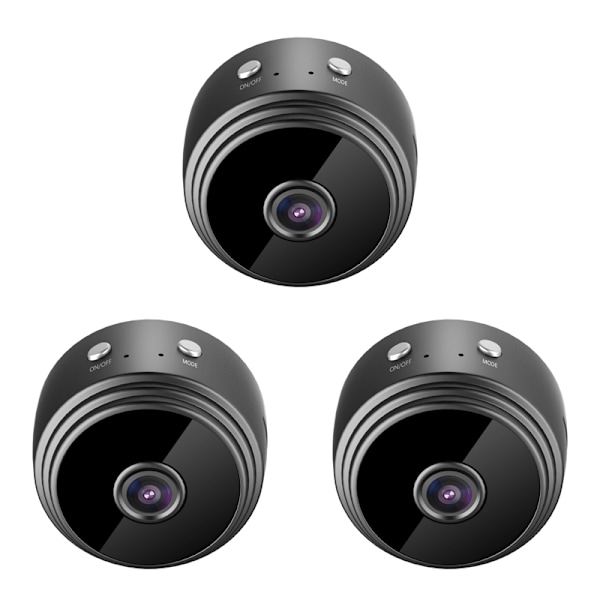 3pack Mini Wifi Cameras, Wireless Cameras with Audio and Video Live Feed, Hd 1080p Home