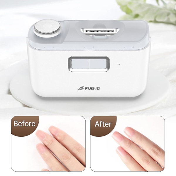Elektrisk nagelklippare Automatisk nagelklippare och polerare 2 i 1 Sladdlös uppladdningsbar nagelklippare med LED-ljus Säker nagelklippare-AD4-