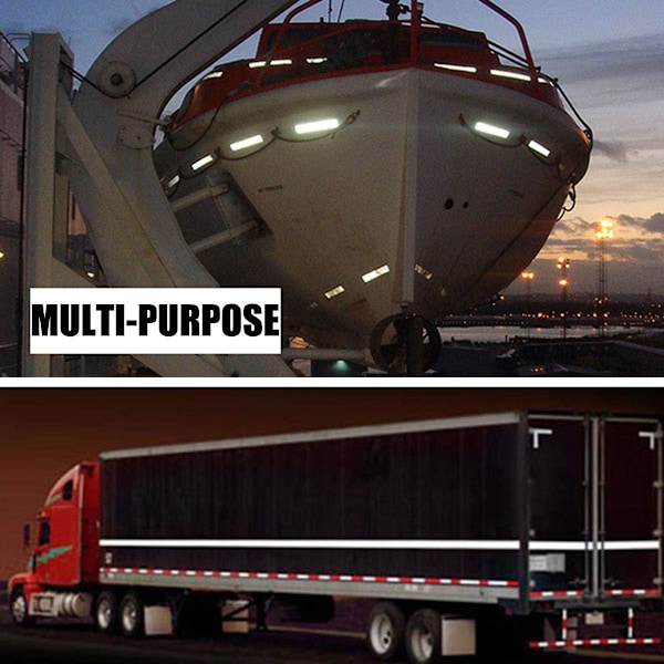 Reflekterende tape, hvit (2 ruller) -AD6-