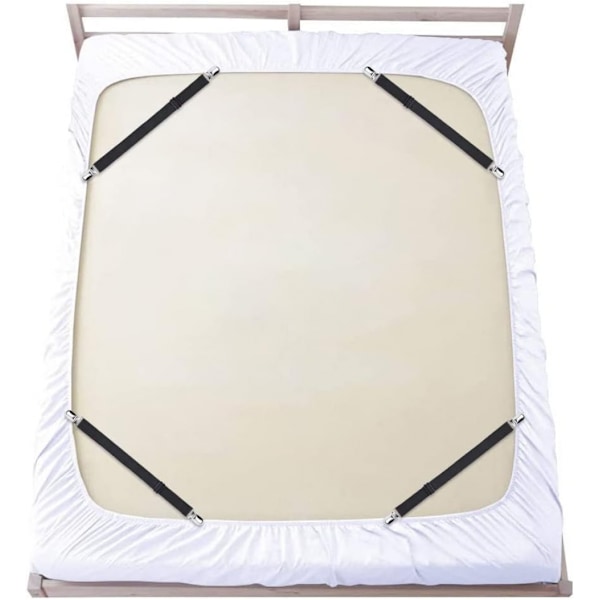 4-pack justerbara lakansträckare (svart), justerbara remmar -FD4-