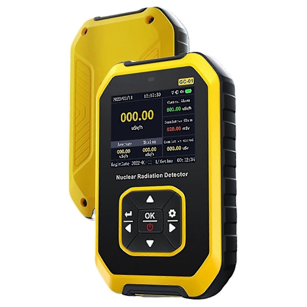 Geigermätare för kärnstrålning - Strålningsdosimeter med LCD-display, Portabel handhållen Beta Gamma Röntgen Uppladdningsbar Strålningsmonitor Met-AD4-