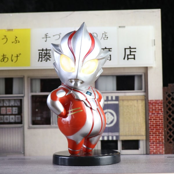 Q-version av det söta Ultraman Dija hand stycket kan lysa upp prydnadsföremål leksaker Gåvor D