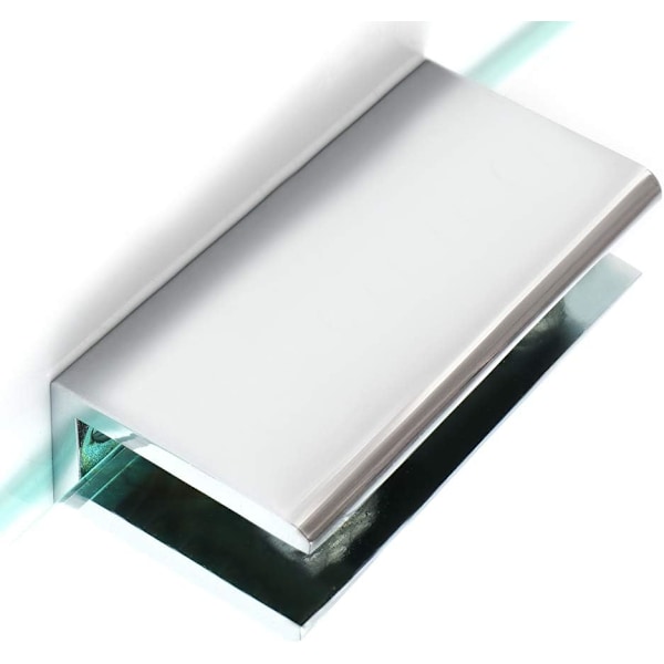 Glasklemme Glashylde Konsol Vægbeslag Dørhængsel, 8-12mm Tykkelse Adaptivt Glas, Rustfrit Stål Poleret Overflade, 2 stk, EBL2012-2P 56 x 27mm -AD11-
