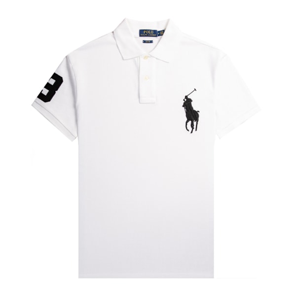 PoloRalphLauren Herr Klassisk Passform Kortärmad Pikétröja Vit -AD1- White 2XL