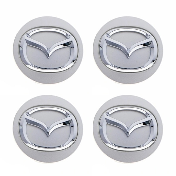 4-Pack - Mazda Navkapslar / Hjulnavemblem - B-AD8-