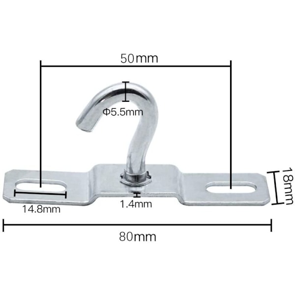 Kattokoukku 80mm Kattovalaisimen pohjalevy Kattokruunukoukku-AD4-