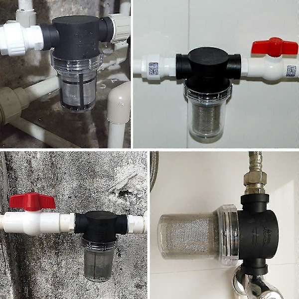 3/4 tommer Pipeline Filter til Vandpumpe med 100 Mesh Rustfrit Stål Filter-AD4-
