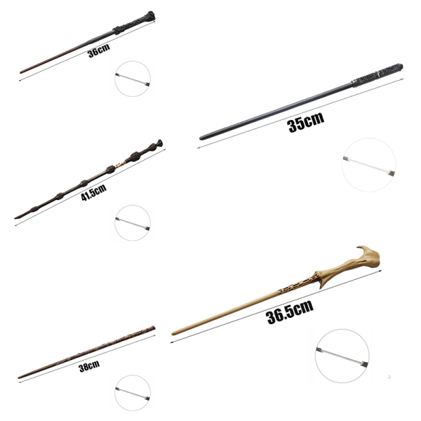 35-40 cm Harry Potter Metal Tryllestave med Kerne Legetøj A3【mo】-AD4-